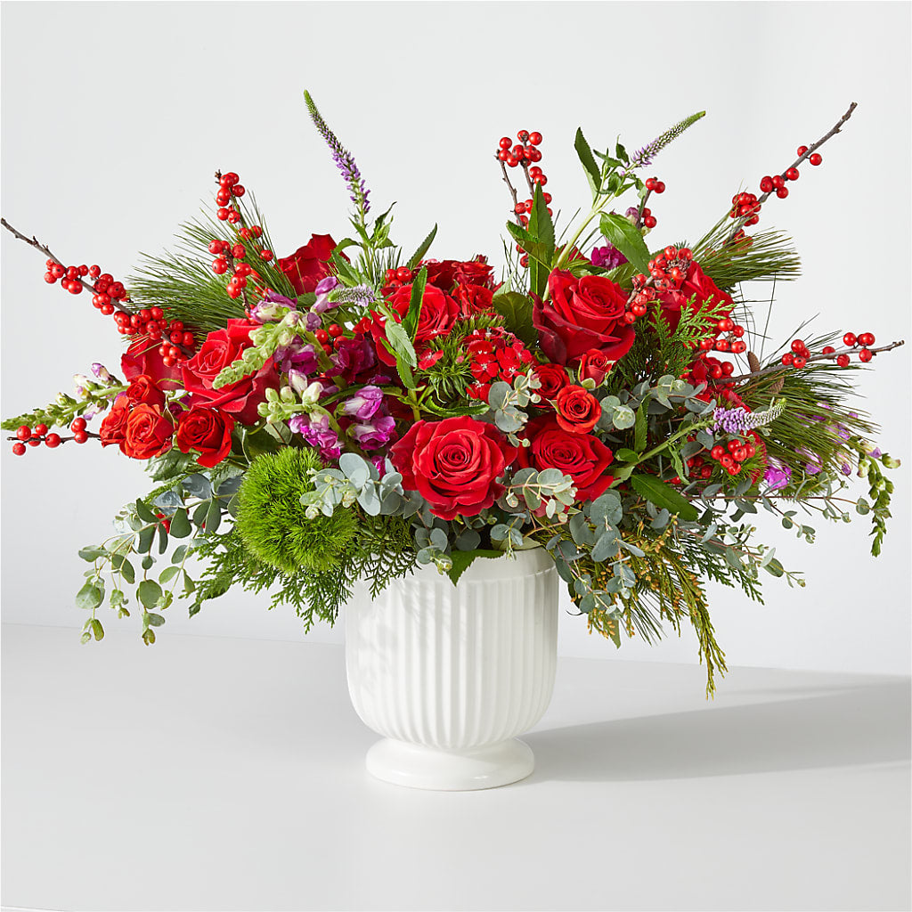 Big Red Bow Bouquet – Guru Flowers, Port Saint Lucie FL