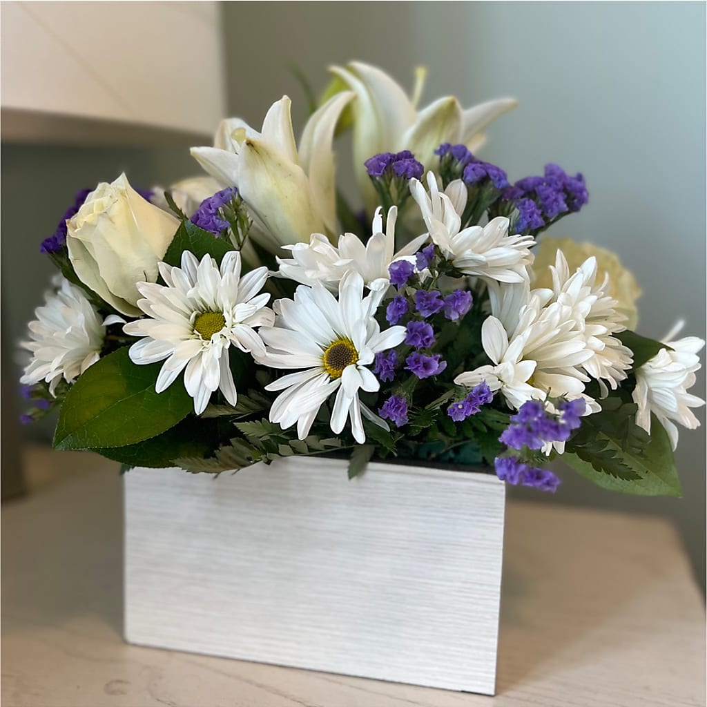 Beyond Blue Box Bouquet – Guru Flowers, Port Saint Lucie FL
