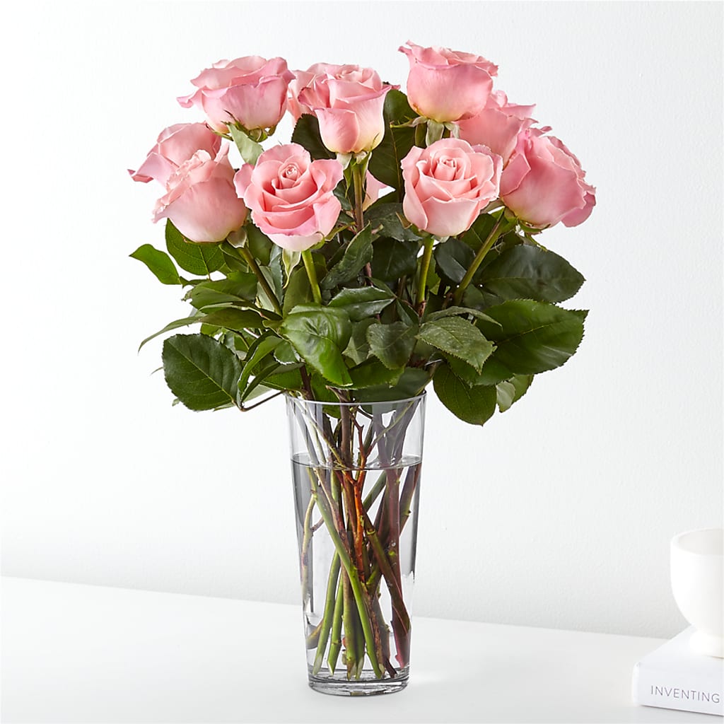 Long Stem Pink Rose Bouquet – Guru Flowers, Port Saint Lucie FL