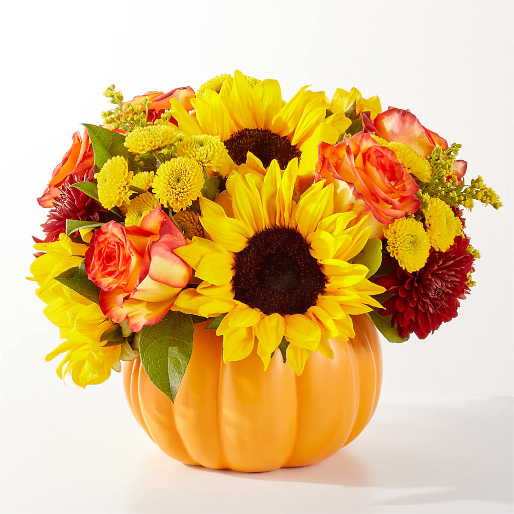 Golden Gourd Pumpkin Bouquet – Guru Flowers, Port Saint Lucie FL