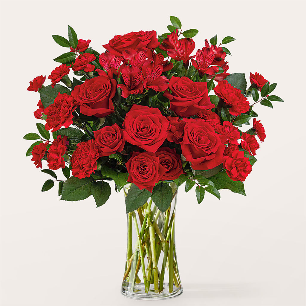 Brilliant Ruby Bouquet – Guru Flowers, Port Saint Lucie FL