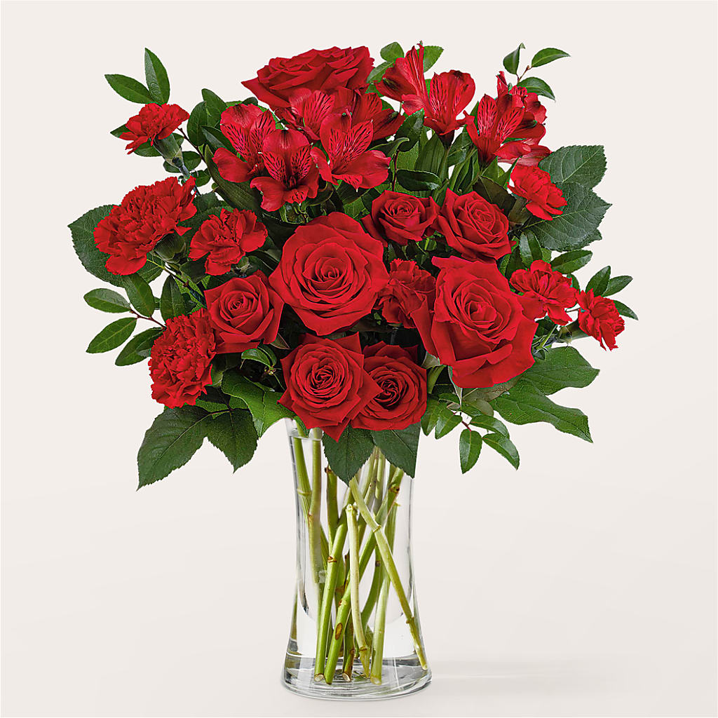 Brilliant Ruby Bouquet – Guru Flowers, Port Saint Lucie FL