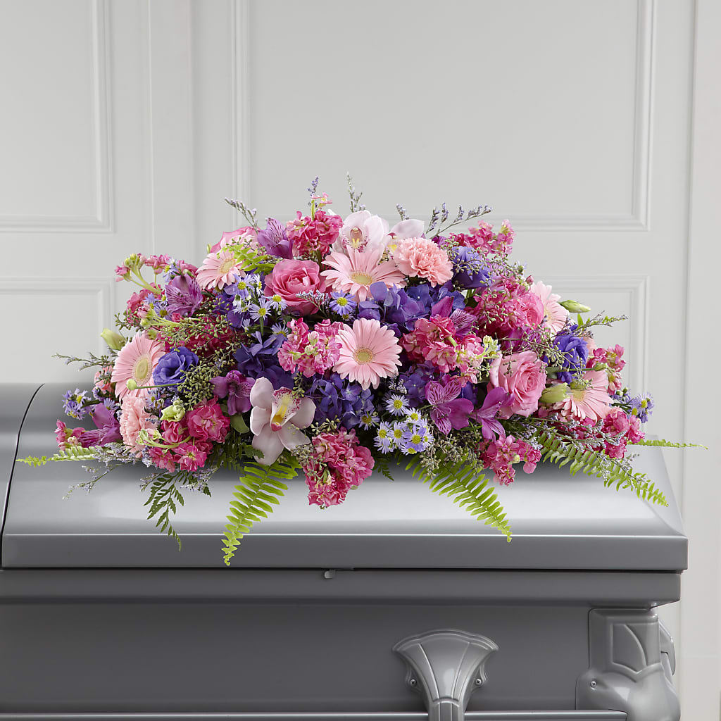 Glorious Garden Casket Spray – Guru Flowers, Port Saint Lucie FL