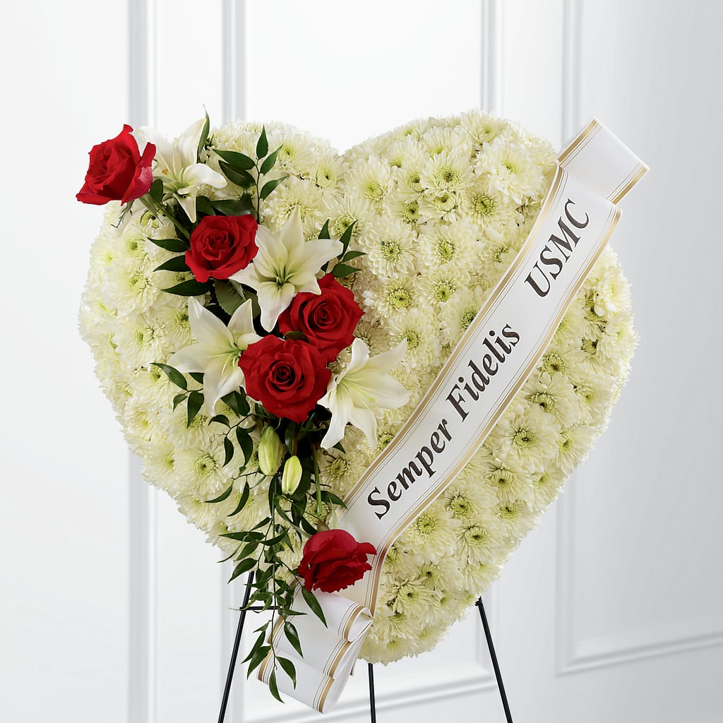 Heartfelt Hero Standing Heart – Guru Flowers, Port Saint Lucie FL
