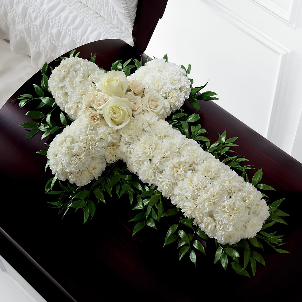 Peaceful Memories Casket Spray (Standard) – Guru Flowers, Port Saint Lucie FL