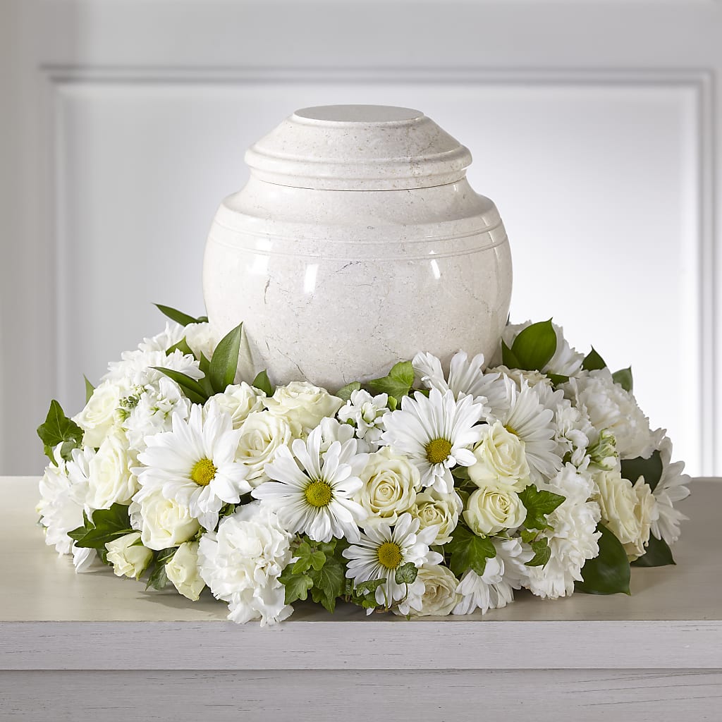 Ivory Gardens Cremation Adornment – Guru Flowers, Port Saint Lucie FL