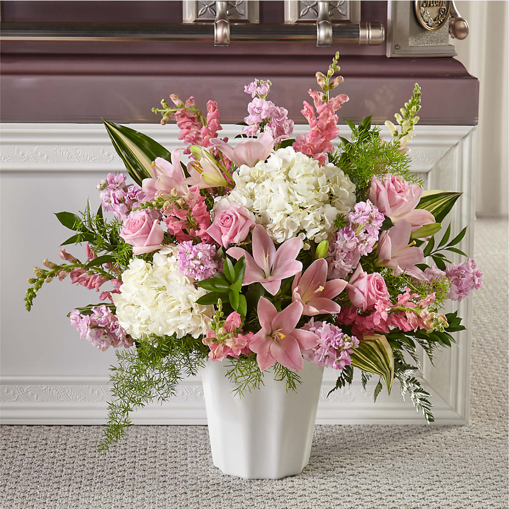 Simply Serene Floor Basket – Guru Flowers, Port Saint Lucie FL