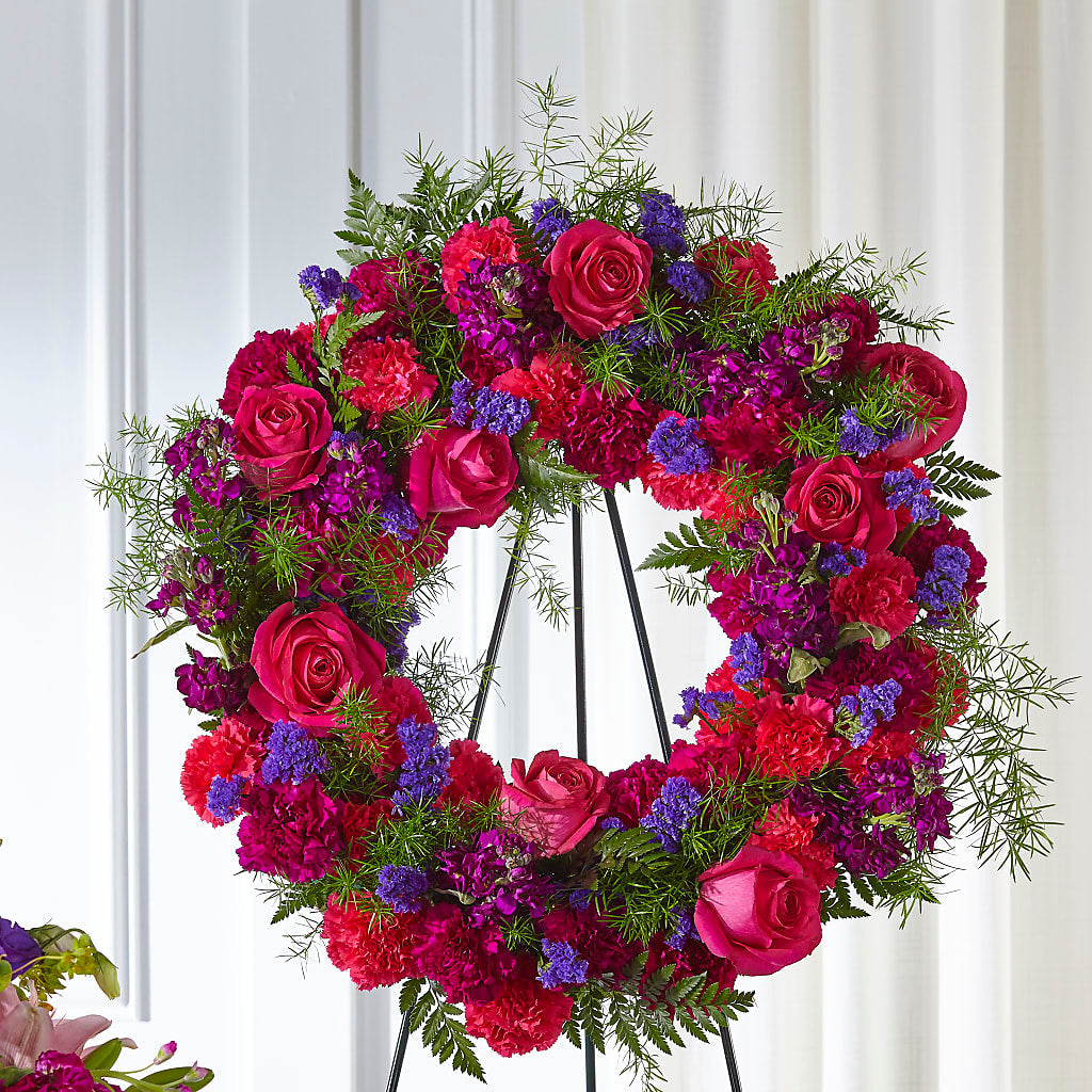 Calming Colors Wreath – Guru Flowers, Port Saint Lucie FL