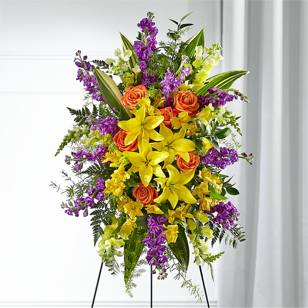 Thoughtful Prayers Standing Spray – Guru Flowers, Port Saint Lucie FL