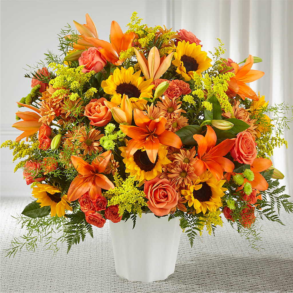 Harvest Thoughts Floor Basket – Guru Flowers, Port Saint Lucie FL