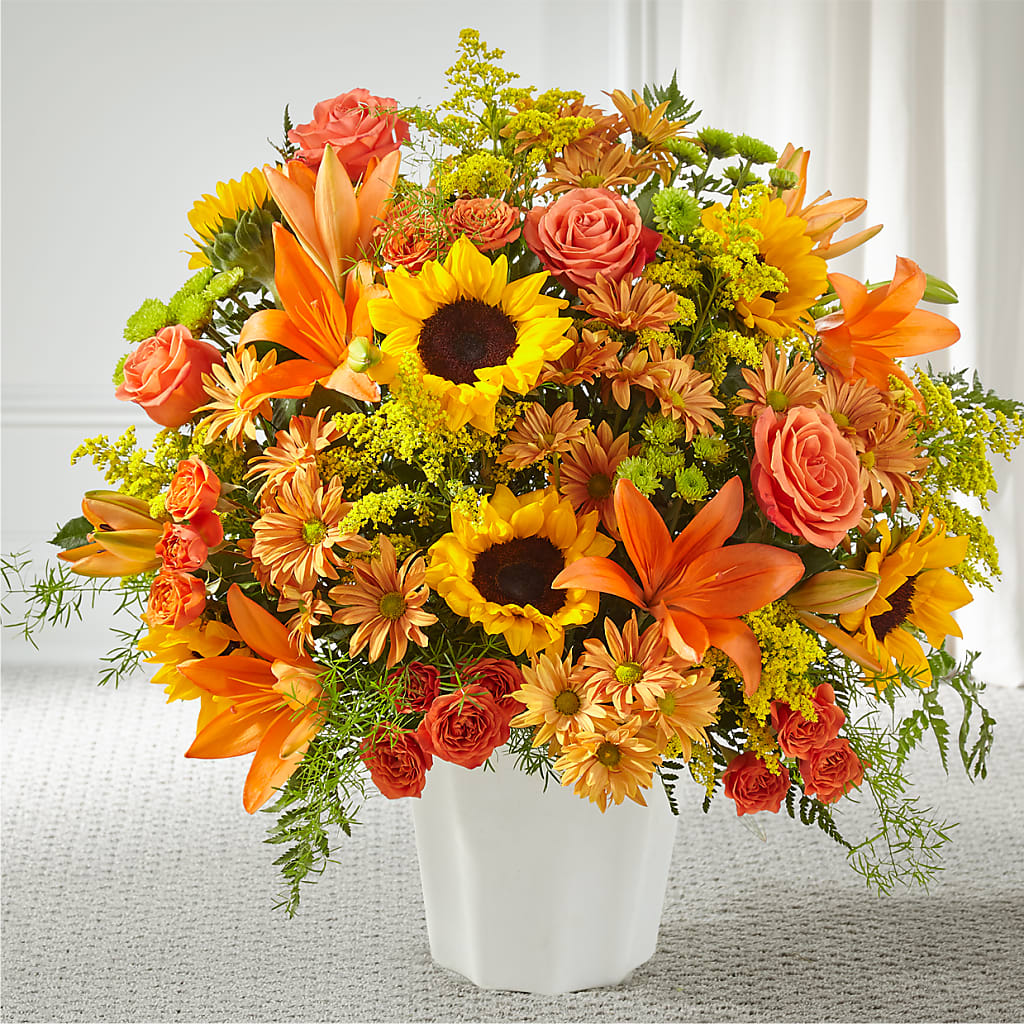 Harvest Thoughts Floor Basket – Guru Flowers, Port Saint Lucie FL