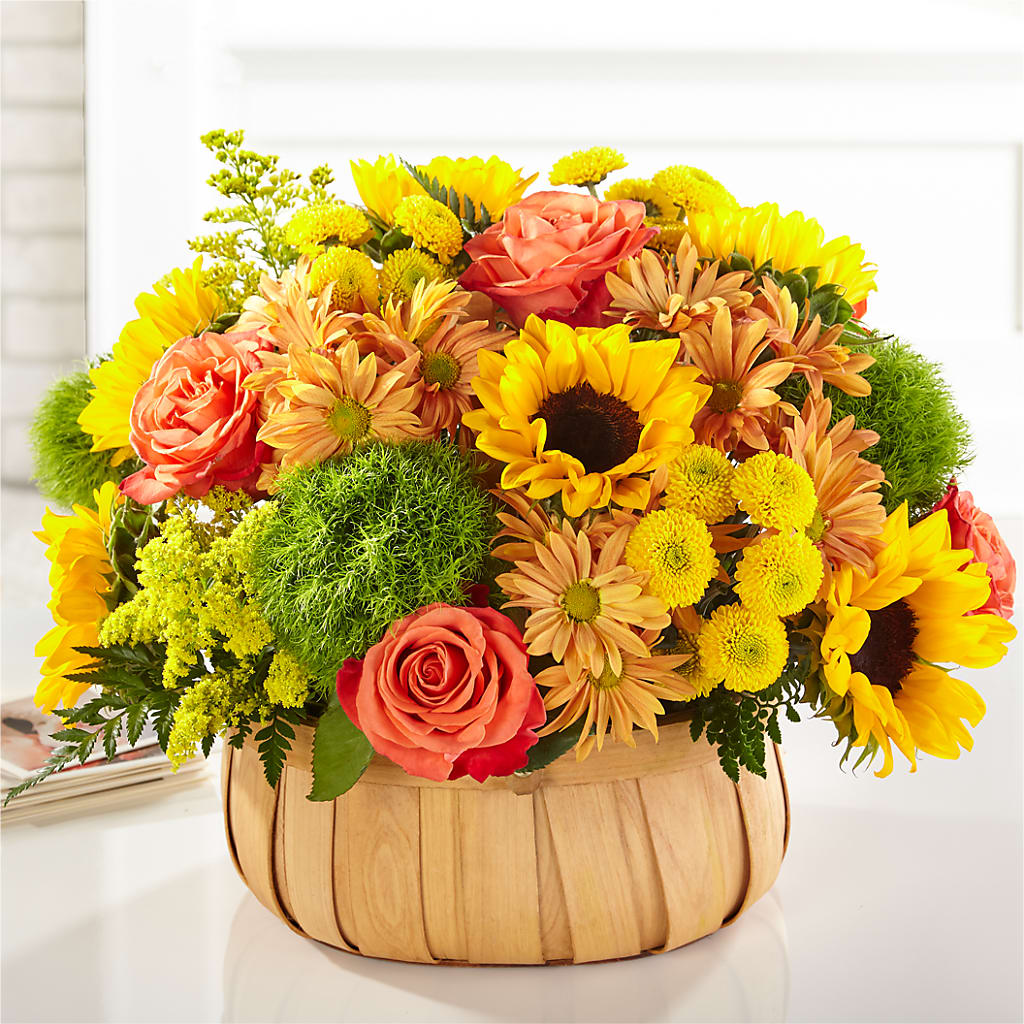 Harvest Sunflower Basket – Guru Flowers, Port Saint Lucie FL