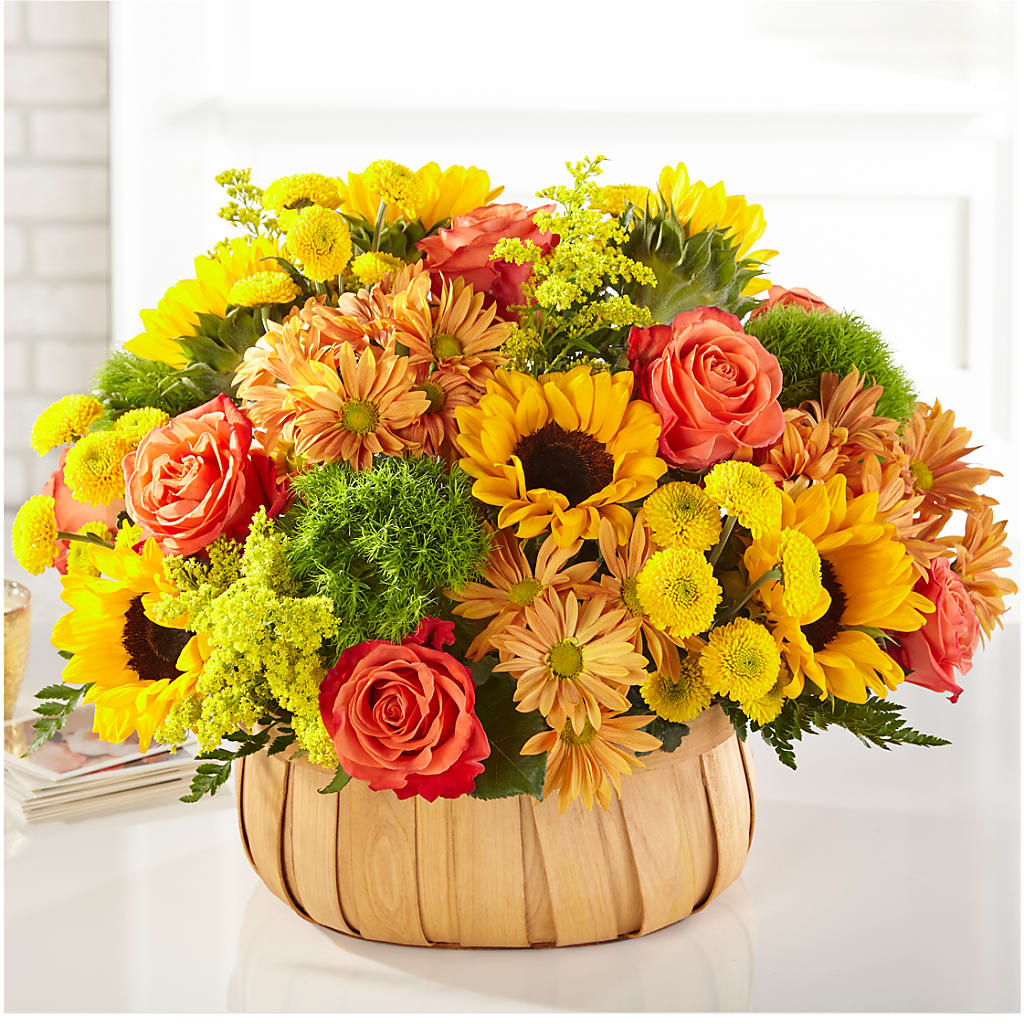 Harvest Sunflower Basket – Guru Flowers, Port Saint Lucie FL