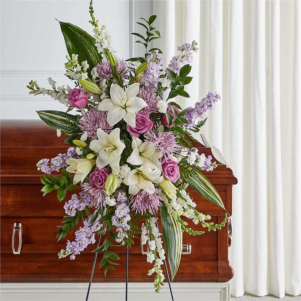 Grateful Hearts Standing Spray – Guru Flowers, Port Saint Lucie FL