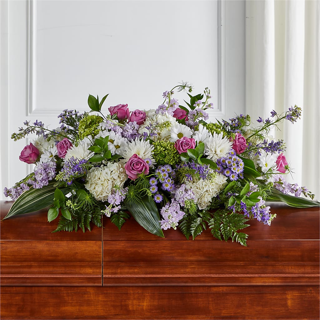 Meadows of Serenity Casket Spray – Guru Flowers, Port Saint Lucie FL