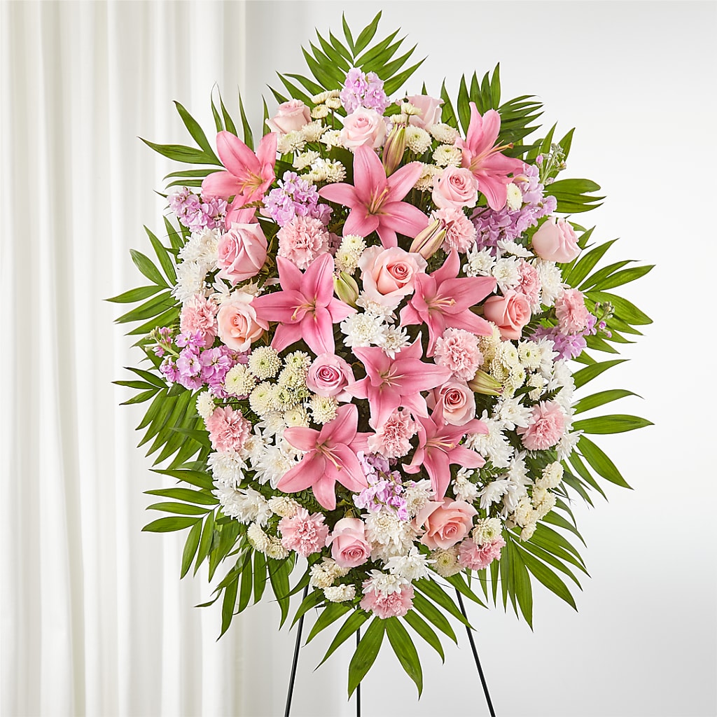 Offering Solace Standing Spray – Guru Flowers, Port Saint Lucie FL