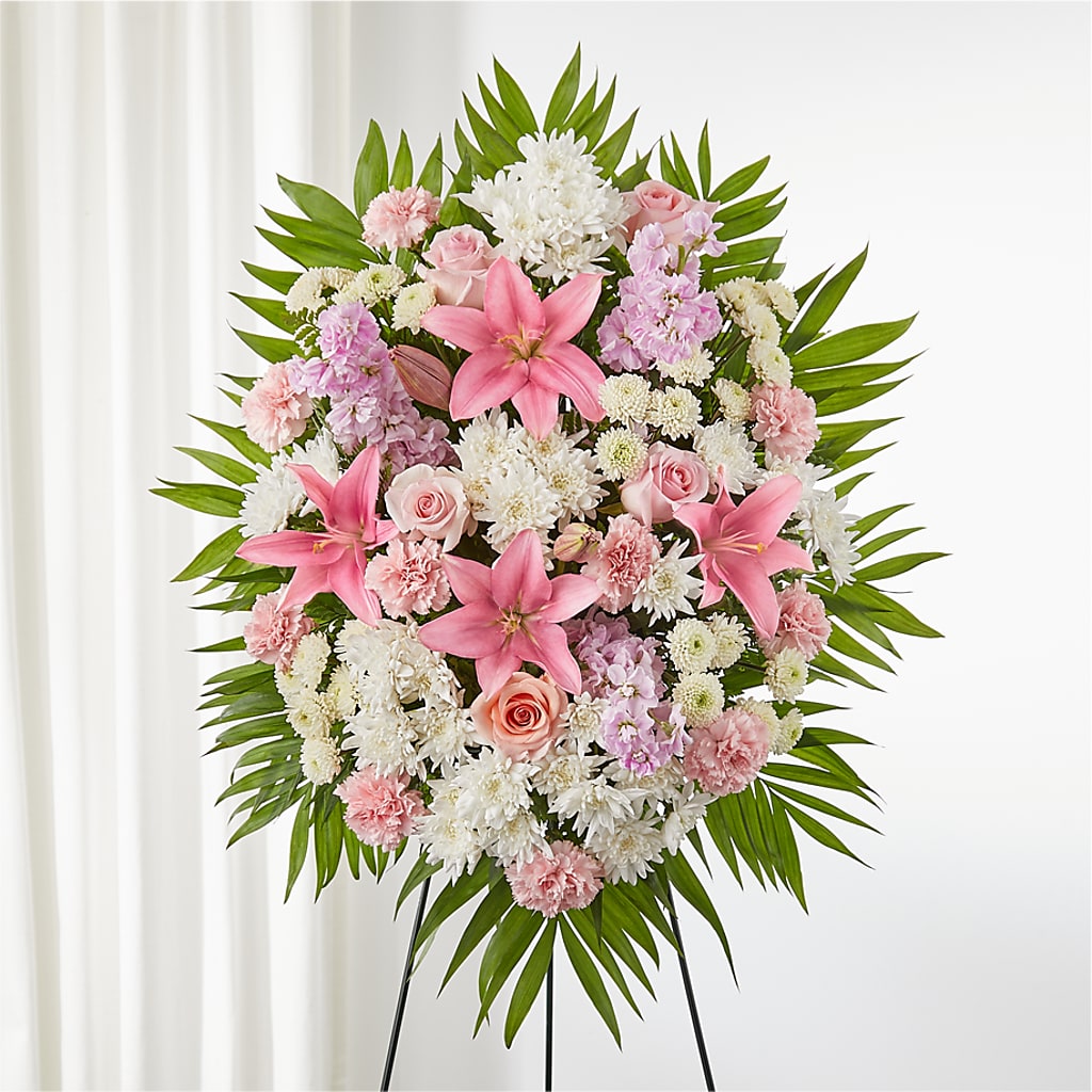Offering Solace Standing Spray – Guru Flowers, Port Saint Lucie FL