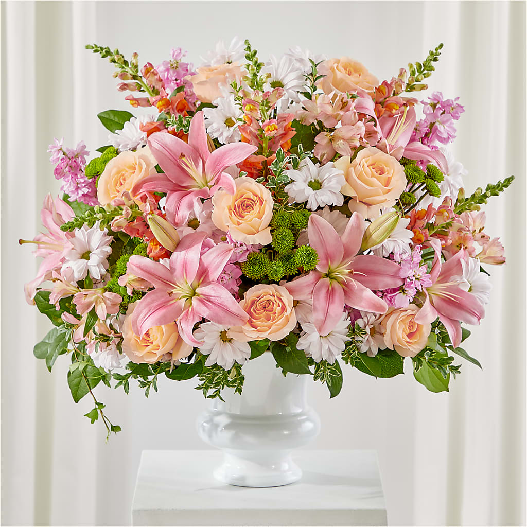 Heartfelt Gesture Urn Arrangement – Guru Flowers, Port Saint Lucie FL