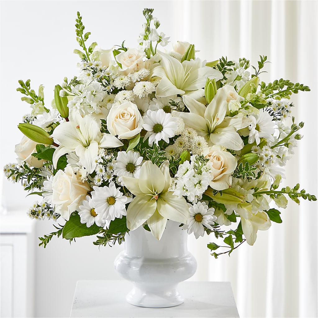 Uplifting Urn Arrangement – Guru Flowers, Port Saint Lucie FL
