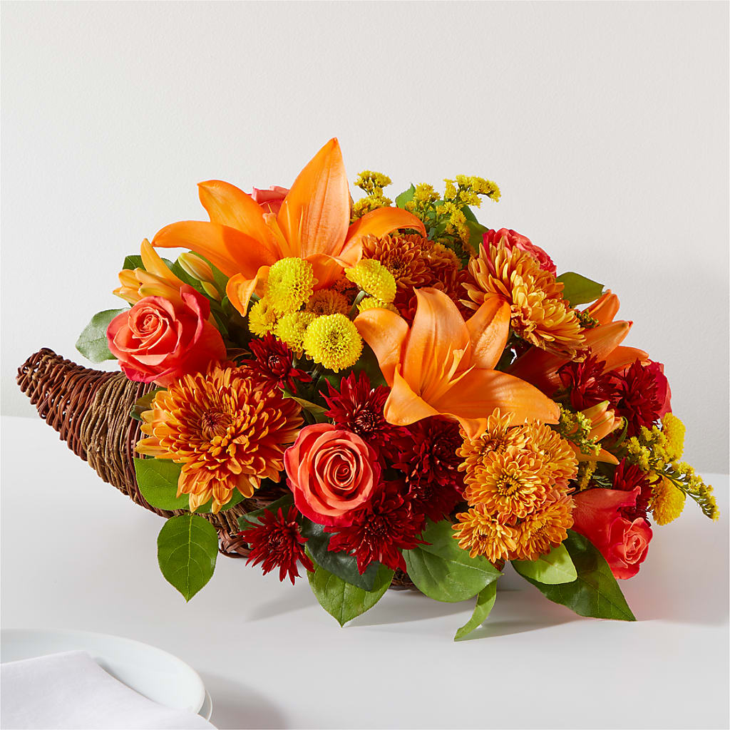 Bouquet of Blessings Cornucopia – Guru Flowers, Port Saint Lucie FL