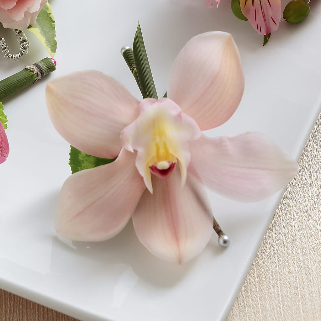 Pink Cymbidium Boutonniere – Guru Flowers, Port Saint Lucie FL