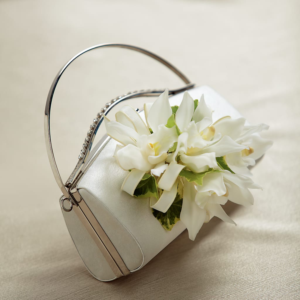 White Purse Decor – Guru Flowers, Port Saint Lucie FL