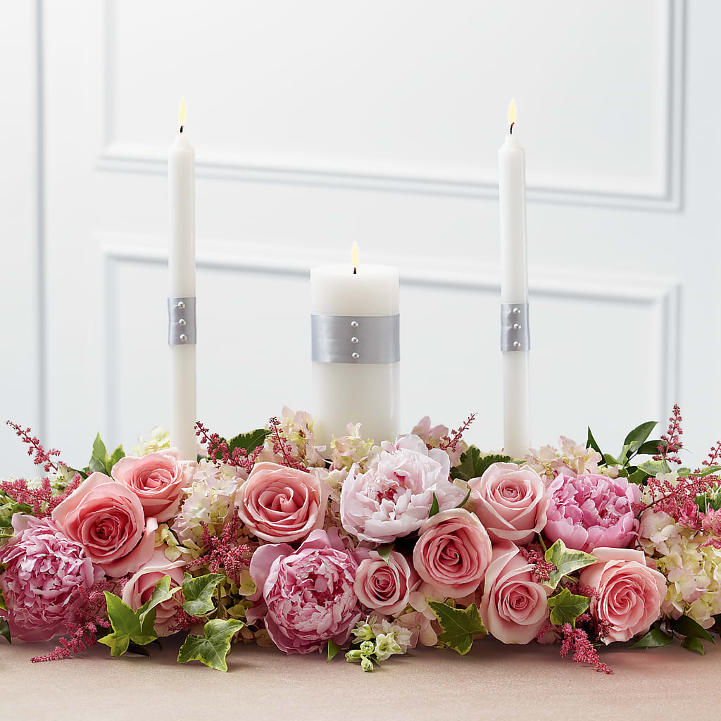 Worldwide Romance Unity Candle Arrangement – Guru Flowers, Port Saint Lucie FL
