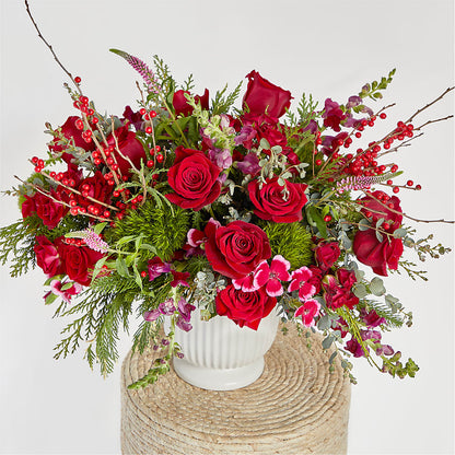 Big Red Bow Bouquet –  Guru Flowers, Port Saint Lucie FL