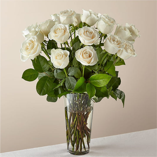 Long Stem White Rose Bouquet –  Guru Flowers, Port Saint Lucie FL