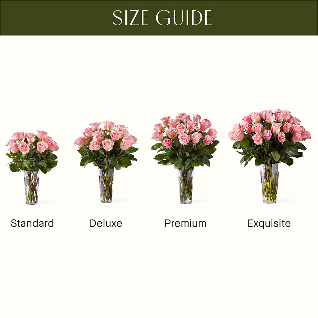 Long Stem Pink Rose Bouquet –  Guru Flowers, Port Saint Lucie FL