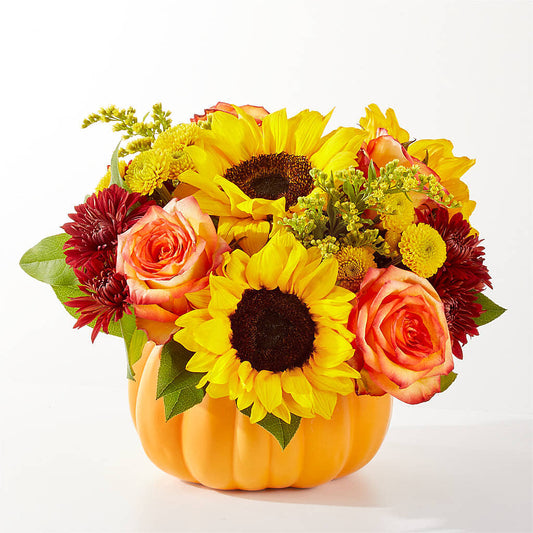 Golden Gourd Pumpkin Bouquet –  Guru Flowers, Port Saint Lucie FL