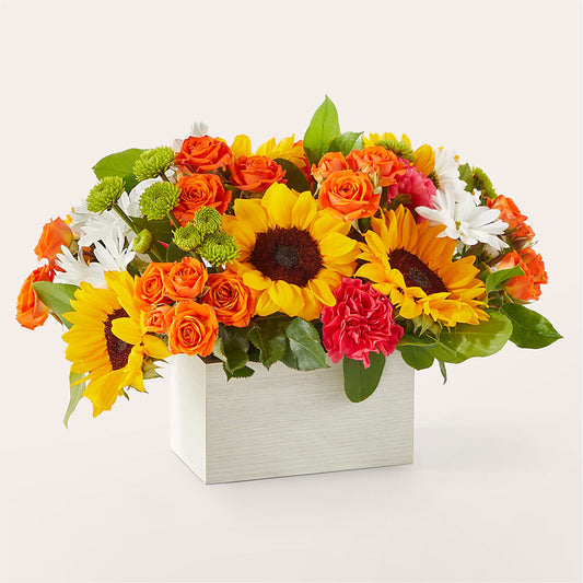 Sun-drenched Blooms Box Bouquet –  Guru Flowers, Port Saint Lucie FL