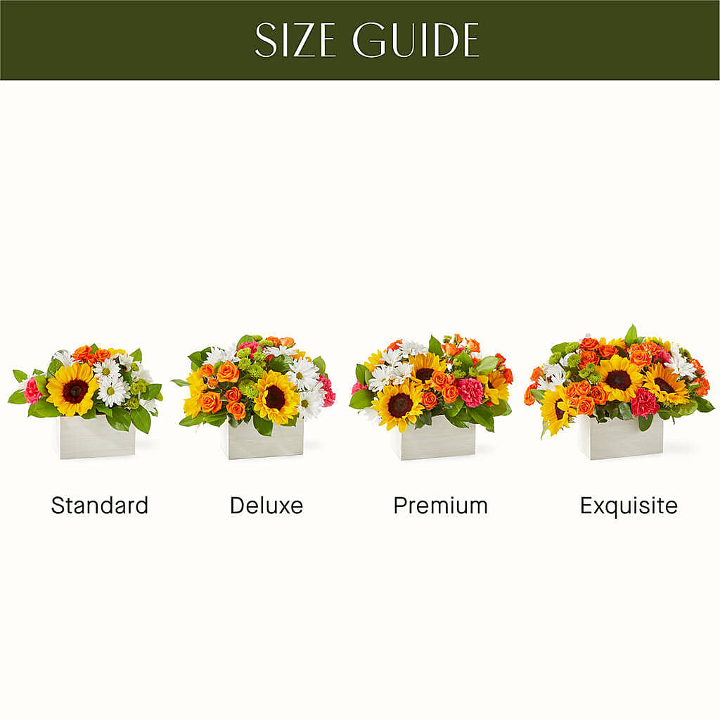 Sun-drenched Blooms Box Bouquet –  Guru Flowers, Port Saint Lucie FL