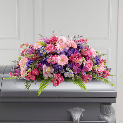 Glorious Garden Casket Spray –  Guru Flowers, Port Saint Lucie FL