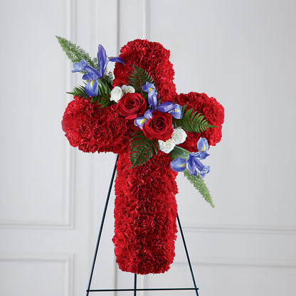 Faithful Hero Floral Cross –  Guru Flowers, Port Saint Lucie FL