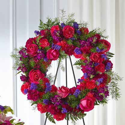 Calming Colors Wreath –  Guru Flowers, Port Saint Lucie FL