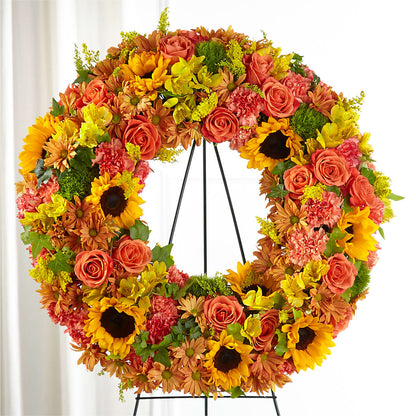 Autumnal Memories Wreath (Standard) –  Guru Flowers, Port Saint Lucie FL