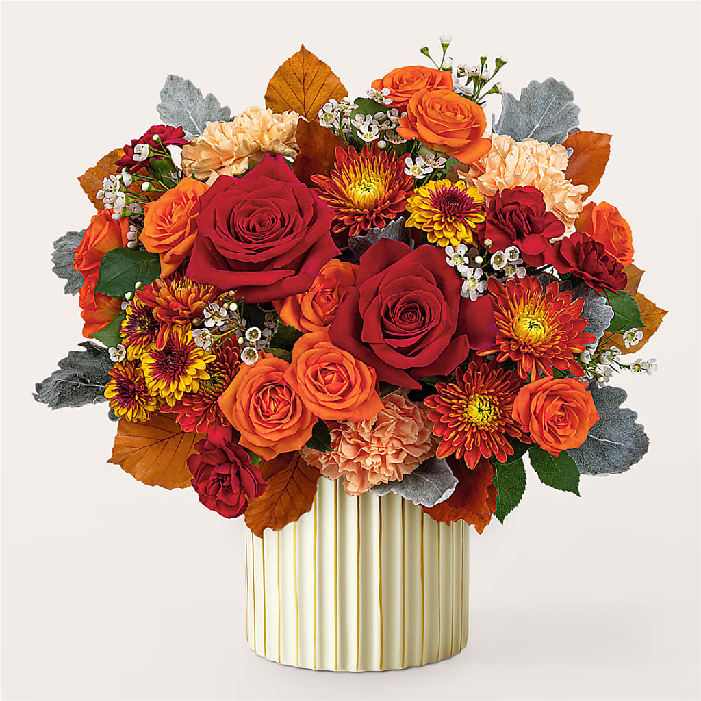 Merlot Bouquet with Ivory Vase –  Guru Flowers, Port Saint Lucie FL