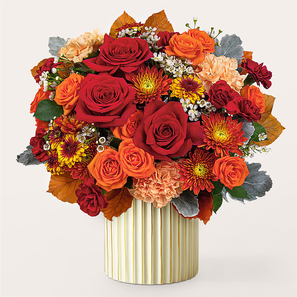 Merlot Bouquet with Ivory Vase –  Guru Flowers, Port Saint Lucie FL