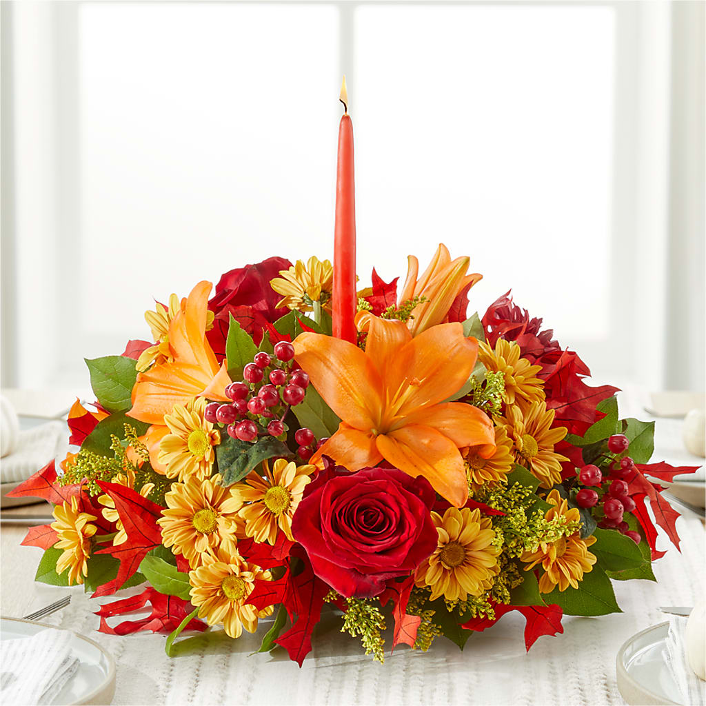 Autumn's Embrace Centerpiece –  Guru Flowers, Port Saint Lucie FL
